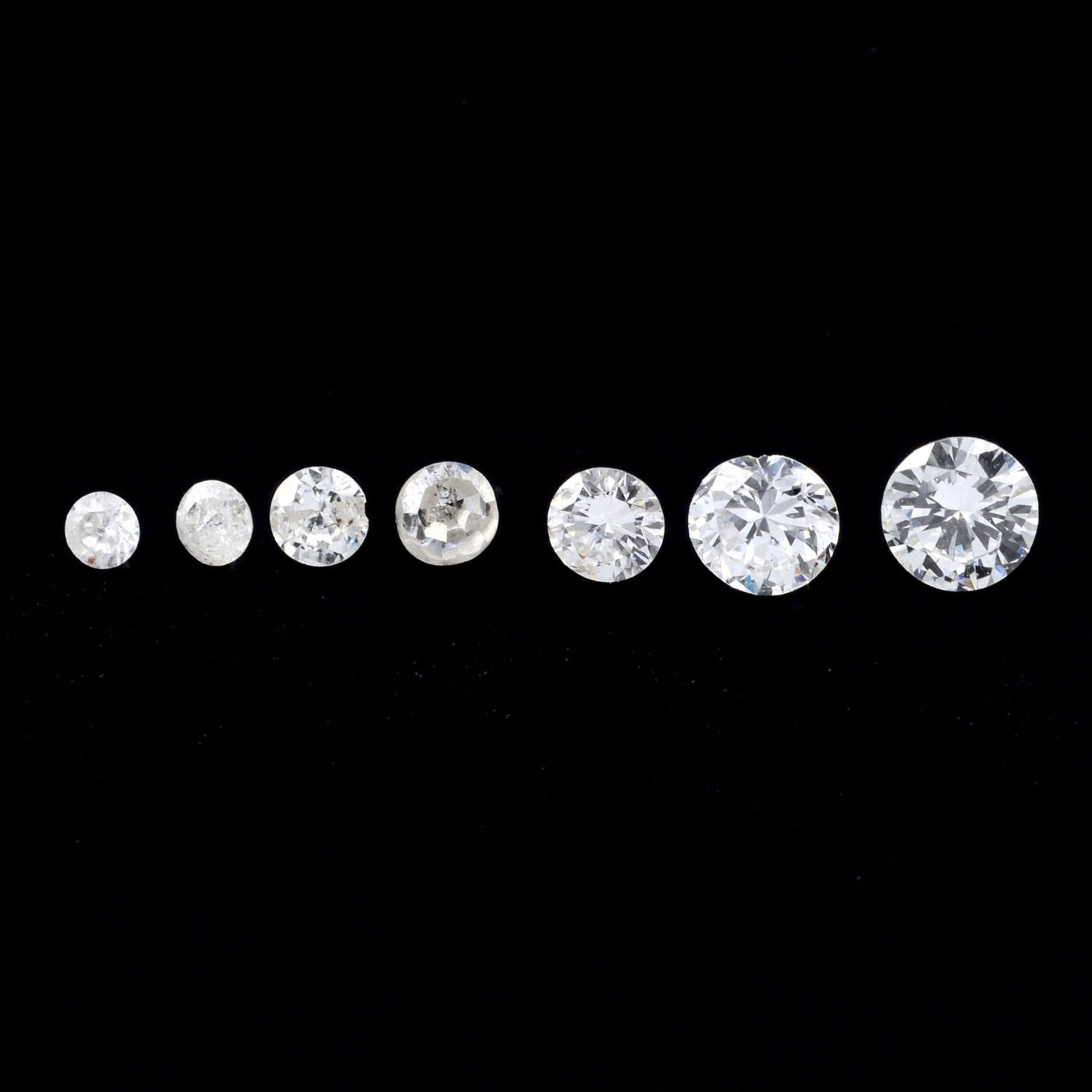 Brilliant-cut diamonds, 0.37ct