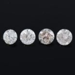 Four brilliant-cut diamonds, 0.86ct