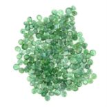 Circular-shape emeralds, 32.38ct