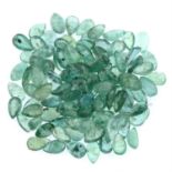 Pear-shape emeralds, 20.07ct