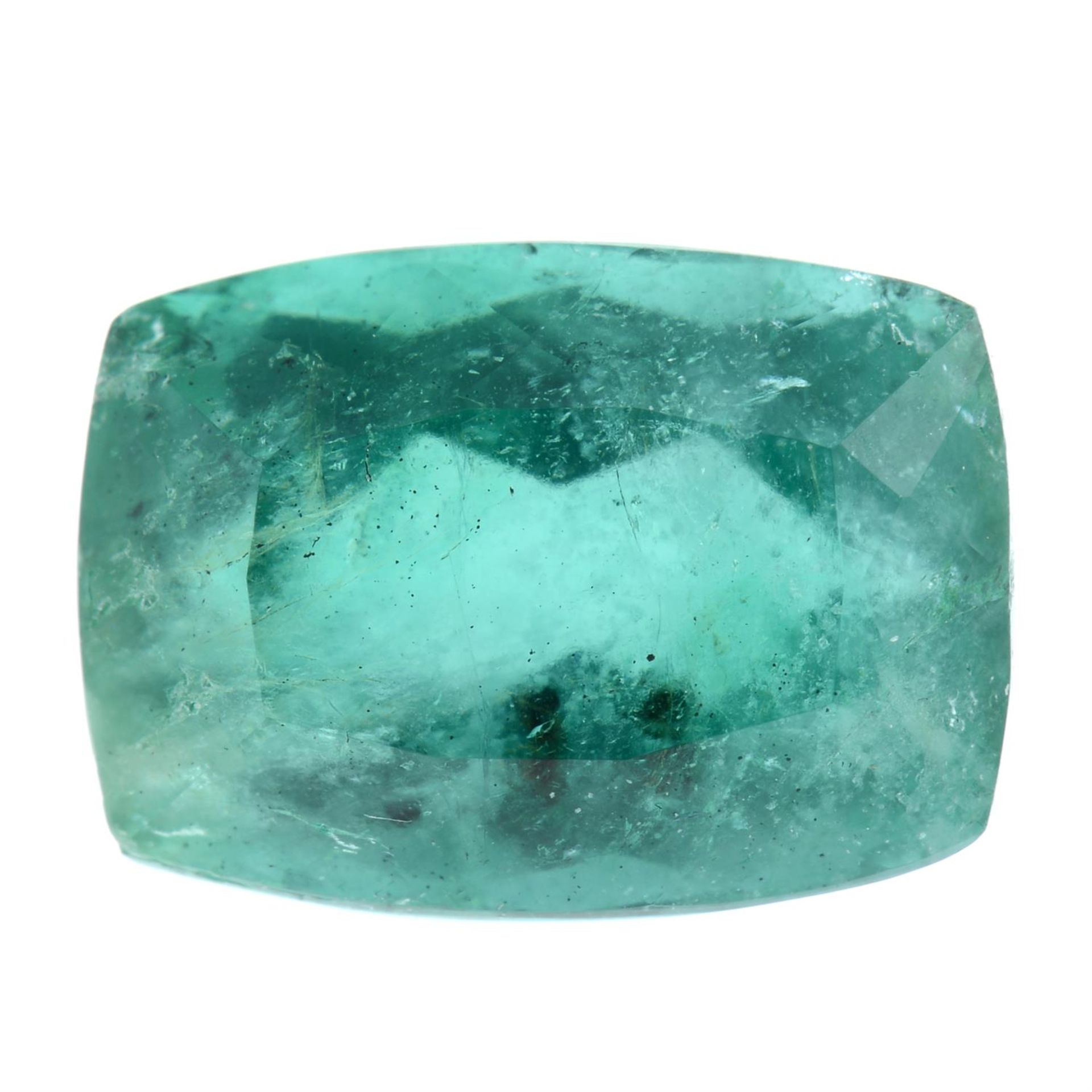 Cushion-shape emerald, 4.18ct