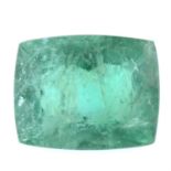 Cushion-shape emerald, 3.86ct