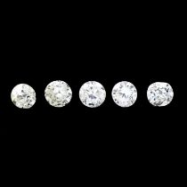Five vari-shape diamonds, 1.17ct