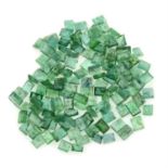 Rectangular-shape emeralds, 21.45ct