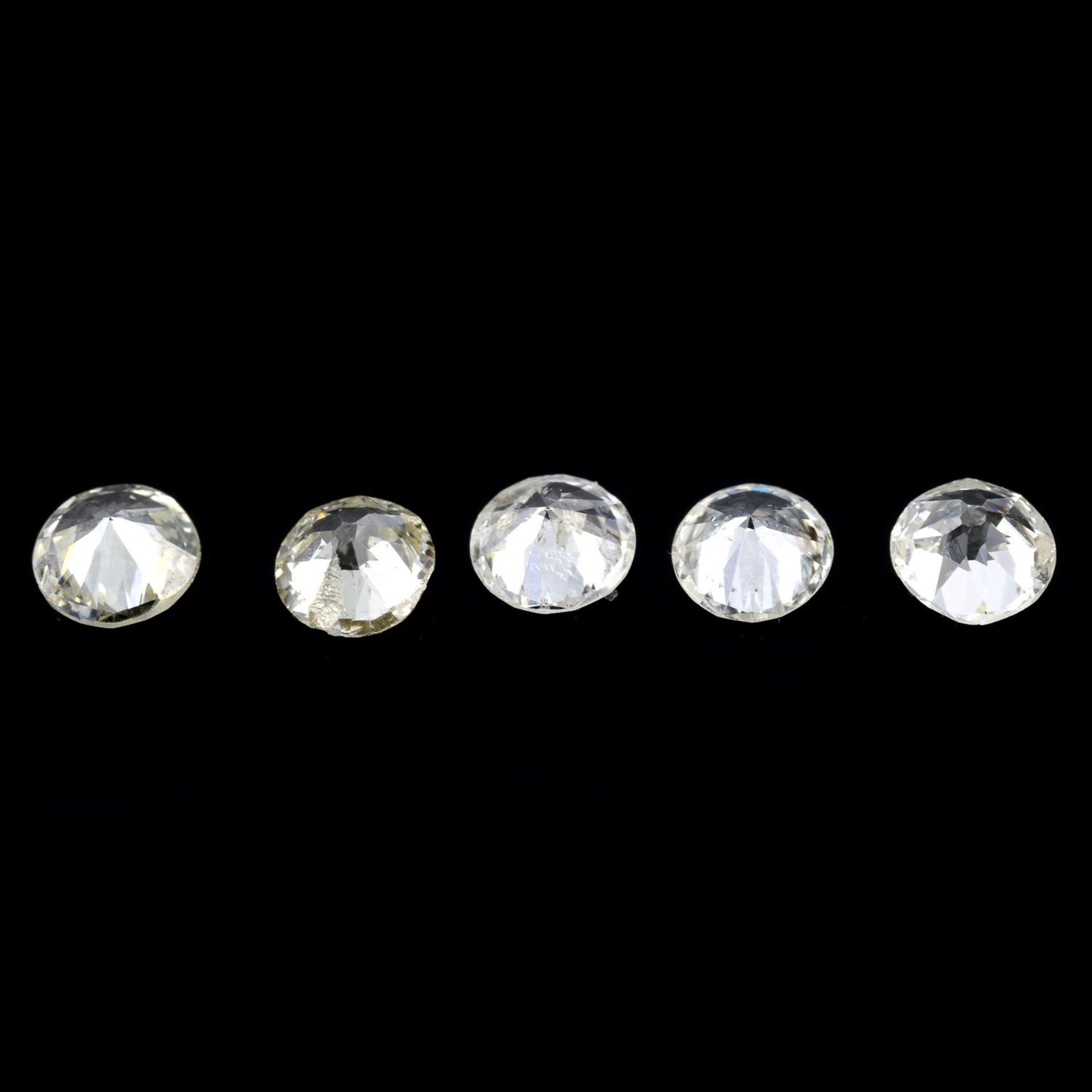 Five vari-shape diamonds, 1.17ct - Image 2 of 2