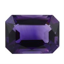 Rectangular fancy-shape amethyst, 6.86ct