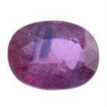 Oval-shape pink sapphire, 2.20ct