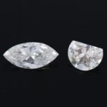 Two fancy-shape diamonds, 0.48ct