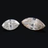 Two marquise-shape diamonds, 0.28ct