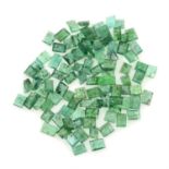 Rectangular-shape emeralds, 16.24ct