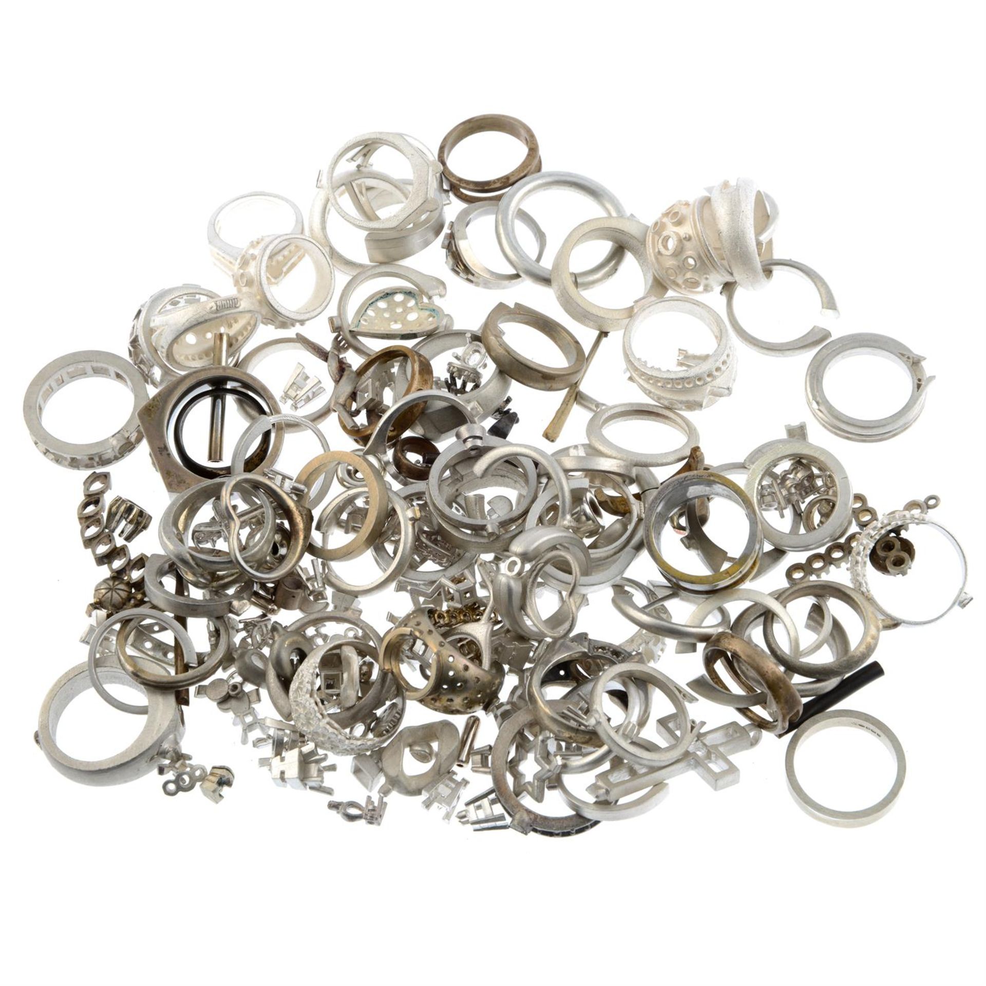 Assorted ring & other casts, 486g