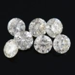 Seven brilliant-cut diamonds, 1.15ct