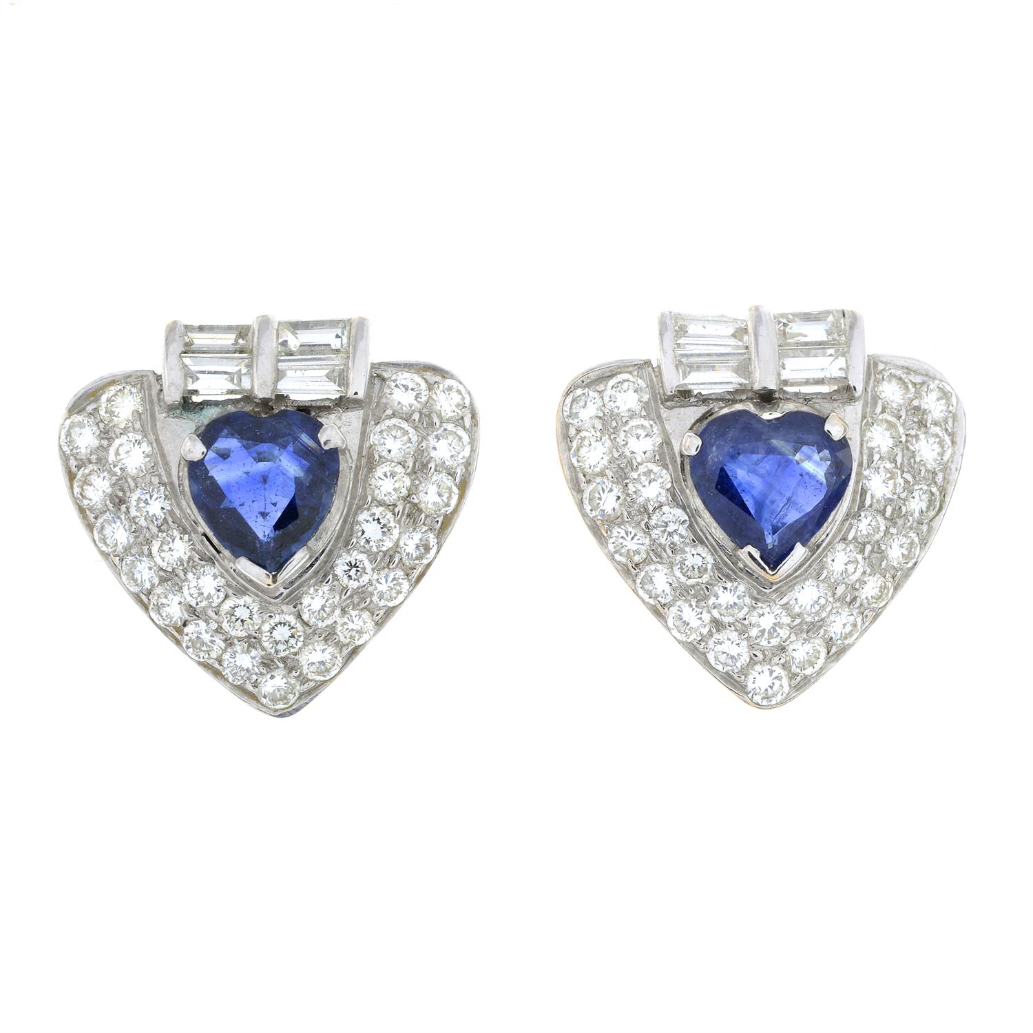 Sapphire & diamond earrings