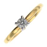 Diamond single-stone ring