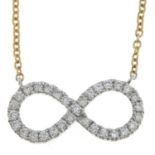 18ct gold diamond pendant on a chain
