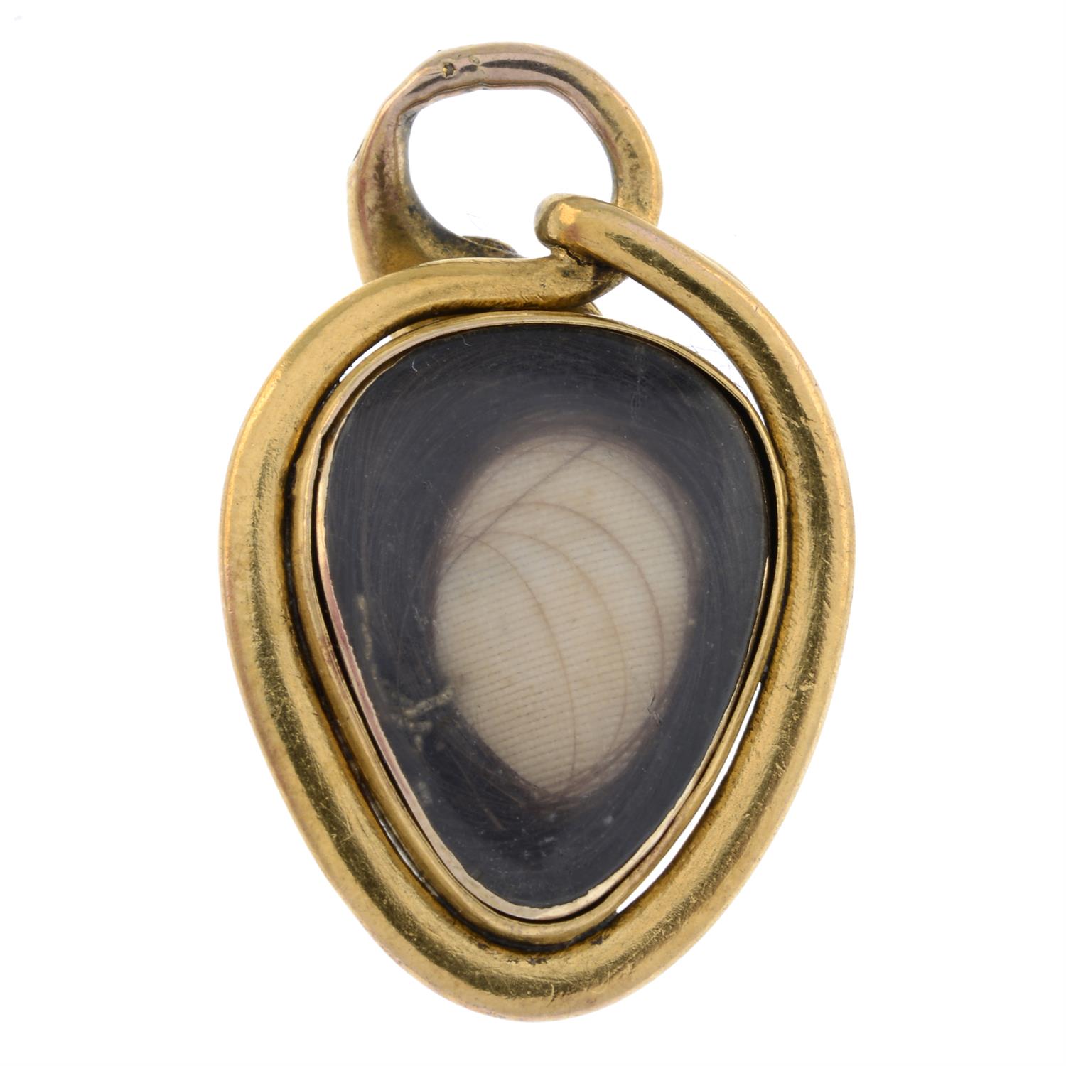 Victorian gold snake locket pendant - Image 2 of 2