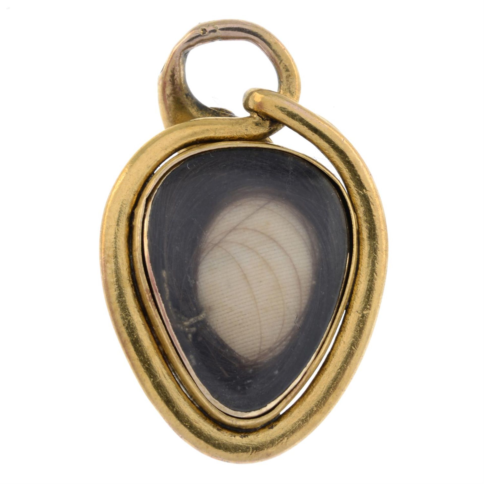 Victorian gold snake locket pendant - Image 2 of 2