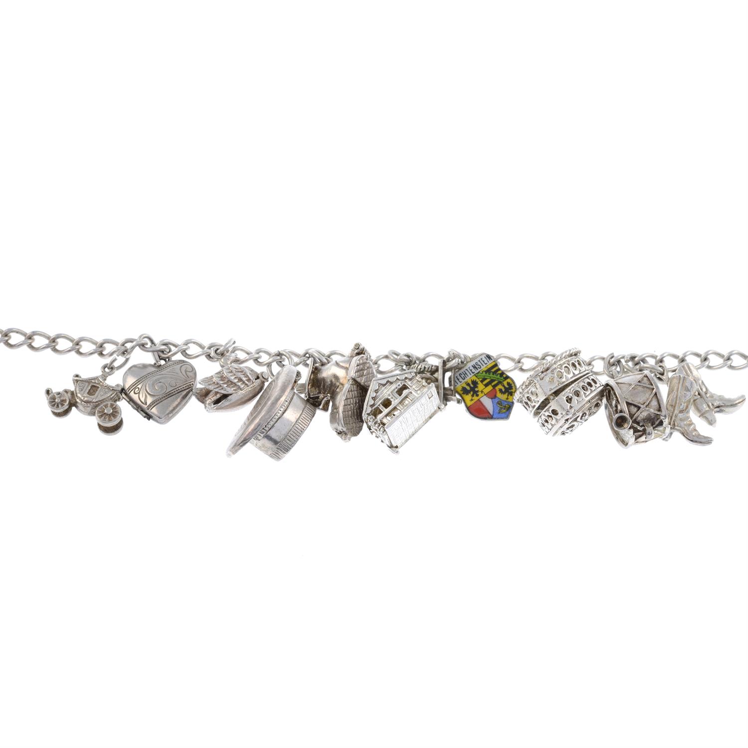 Charm bracelet, with charms - Image 2 of 2
