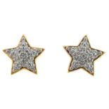Diamond star earrings