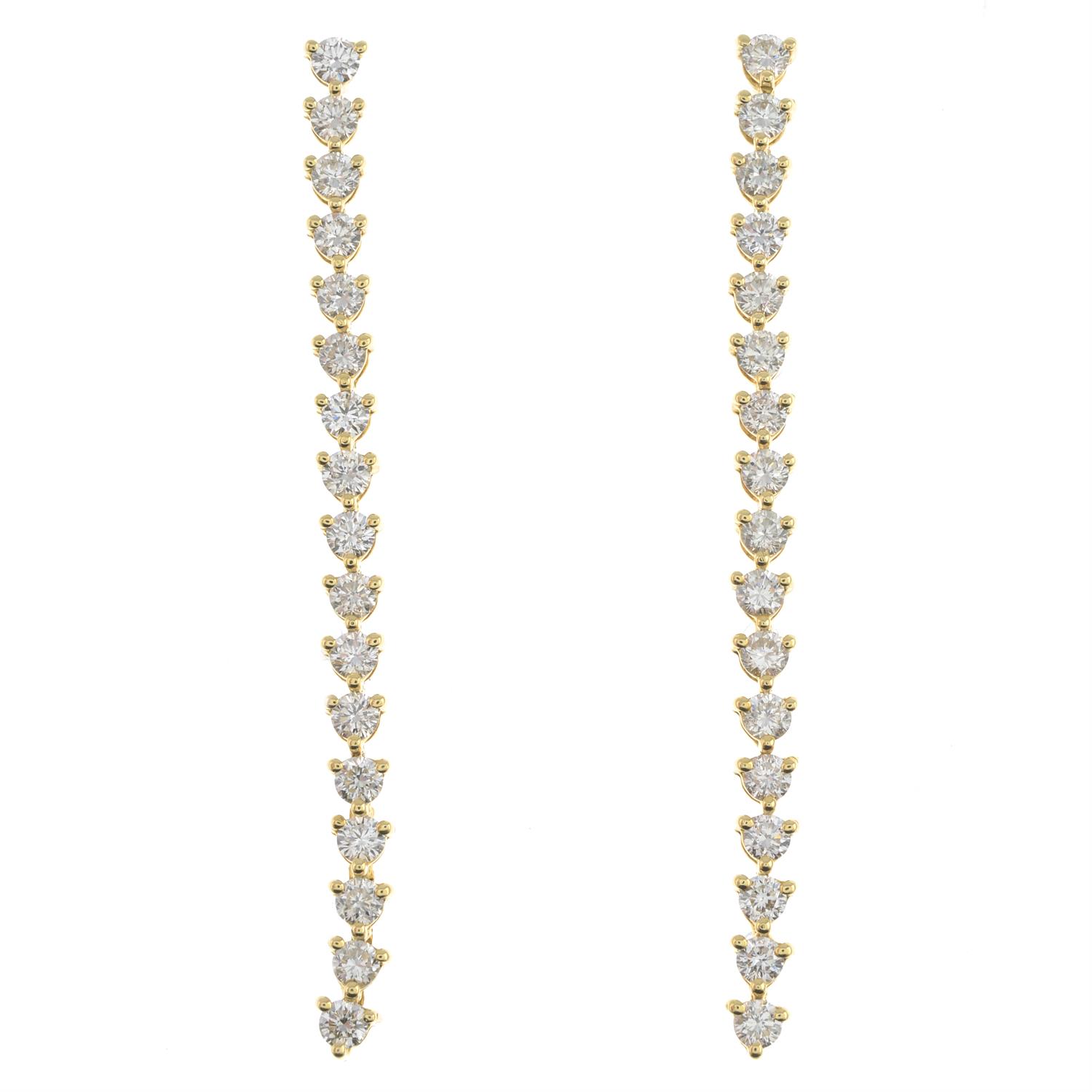 Brilliant-cut diamond drop earrings