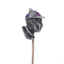 Early 20th century gem-set jockey stickpin