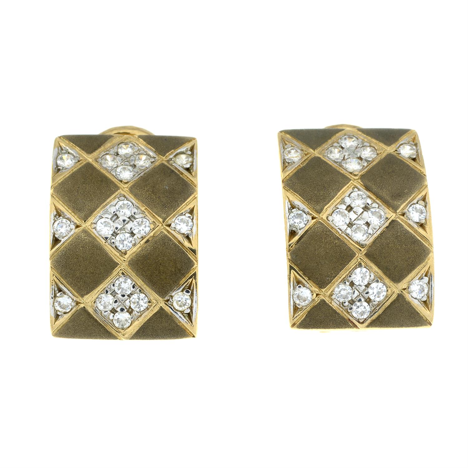 9ct gold cubic zirconia earrings