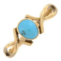 18ct gold turquoise dress ring