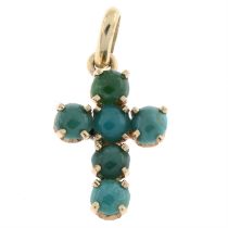 Turquoise cross pendant