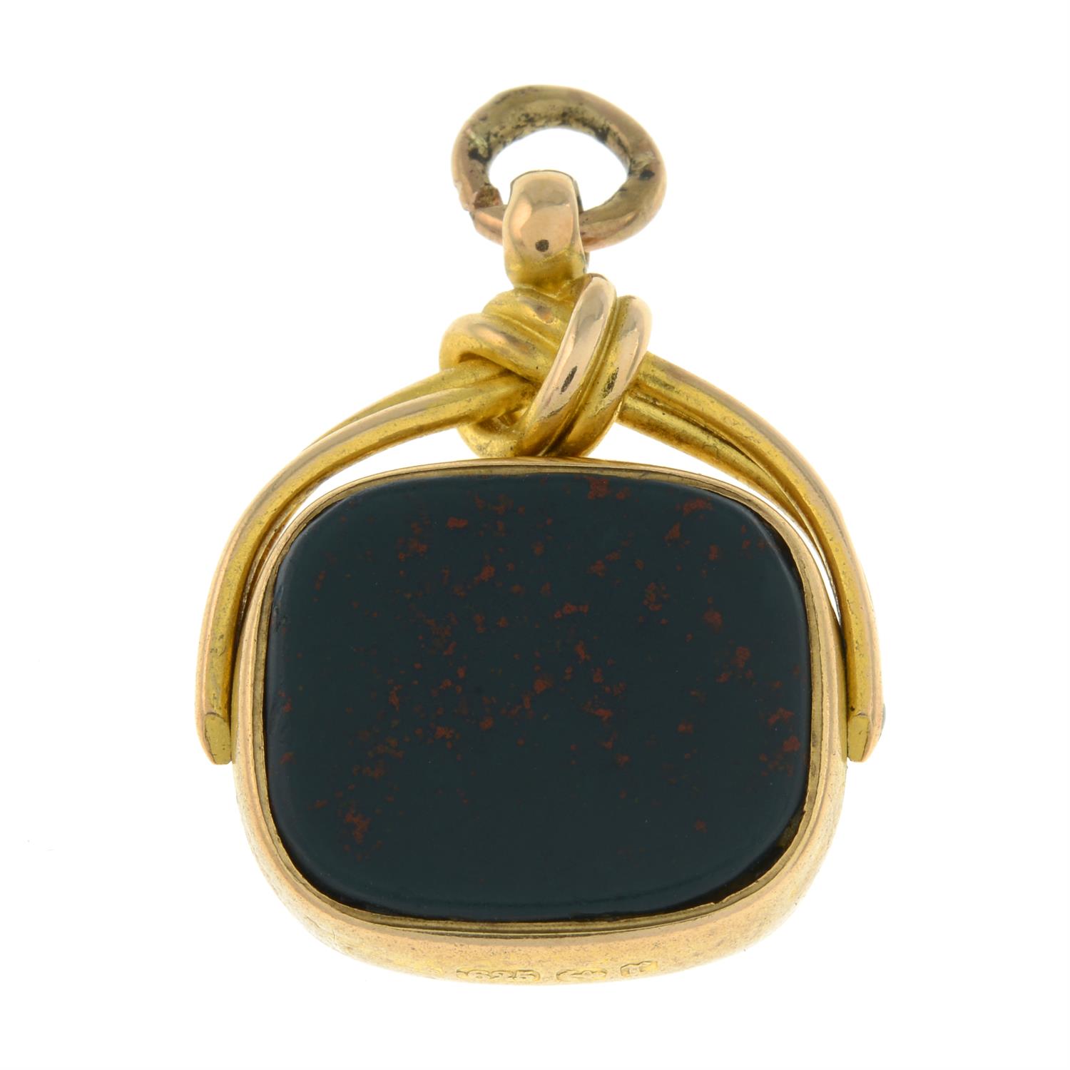 Victorian bloodstone & carnelian fob