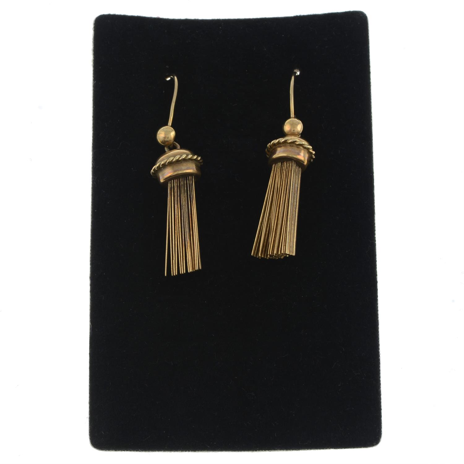 9ct gold tassel earrings