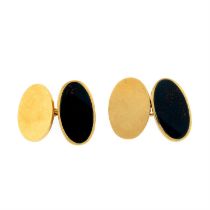 9ct gold bloodstone cufflinks