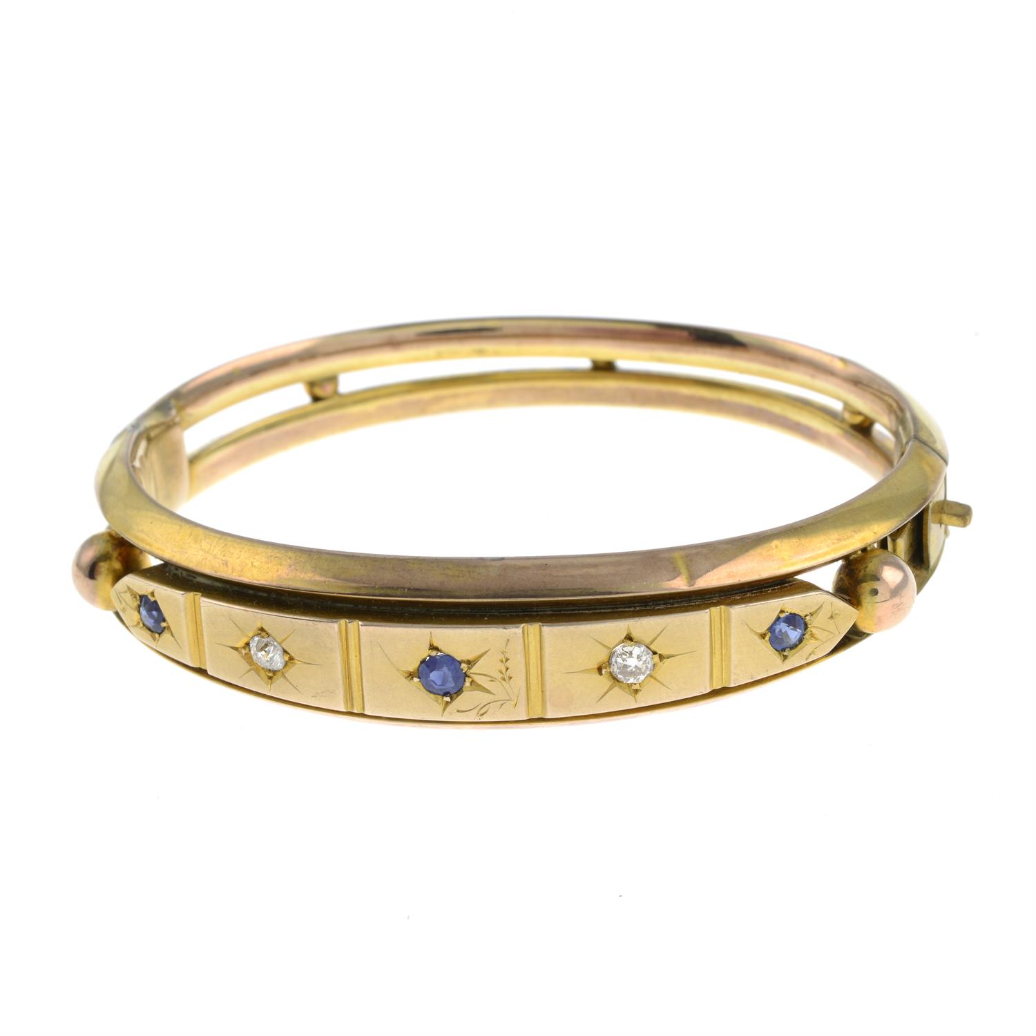 Victorian sapphire & diamond bangle - Image 2 of 3
