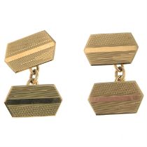 Mid 20th century 9ct gold cufflinks