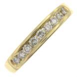 18ct gold diamond half eternity ring