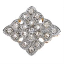 Edwardian gold & platinum diamond brooch