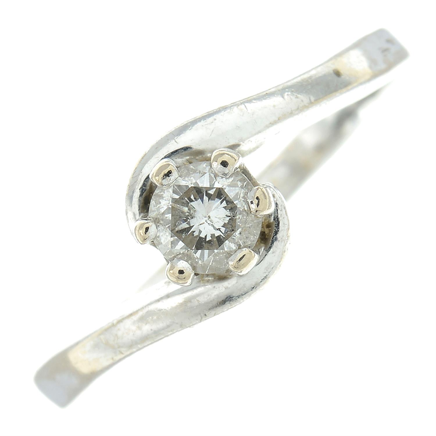 18ct gold diamond single-stone ring