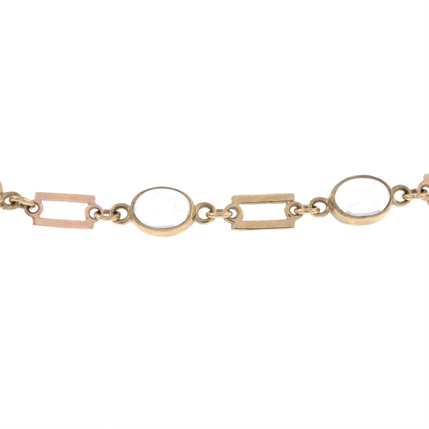 9ct gold moonstone bracelet - Image 2 of 2