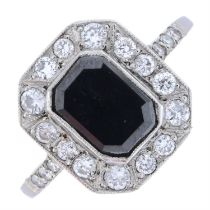 Diamond & gem cluster ring