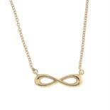 18ct gold infinity pendant necklace, Tiffany & Co
