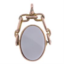 Early 20th century 9ct gold sardonyx swivel fob