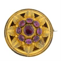 Victorian garnet brooch