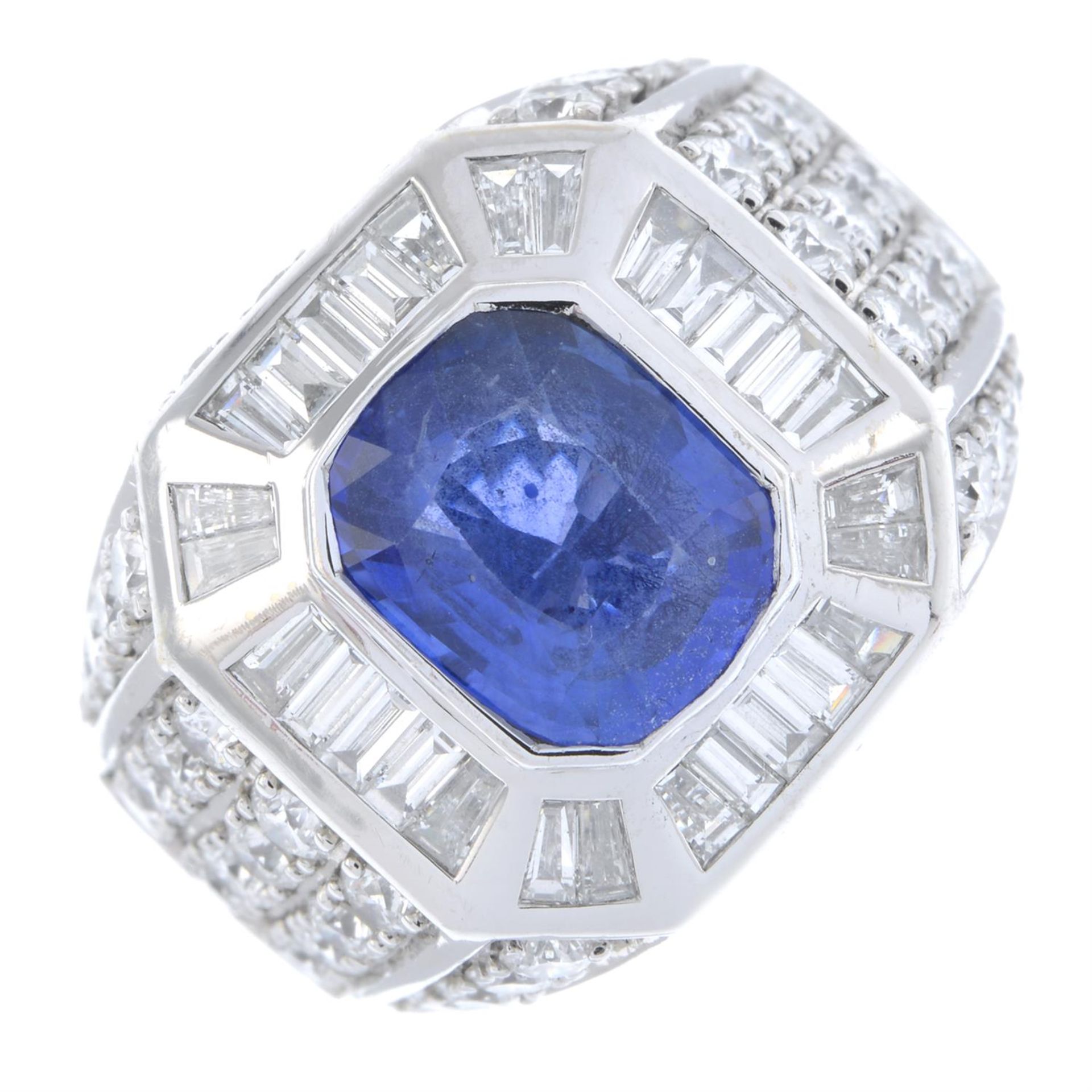 Sapphire and diamond ring