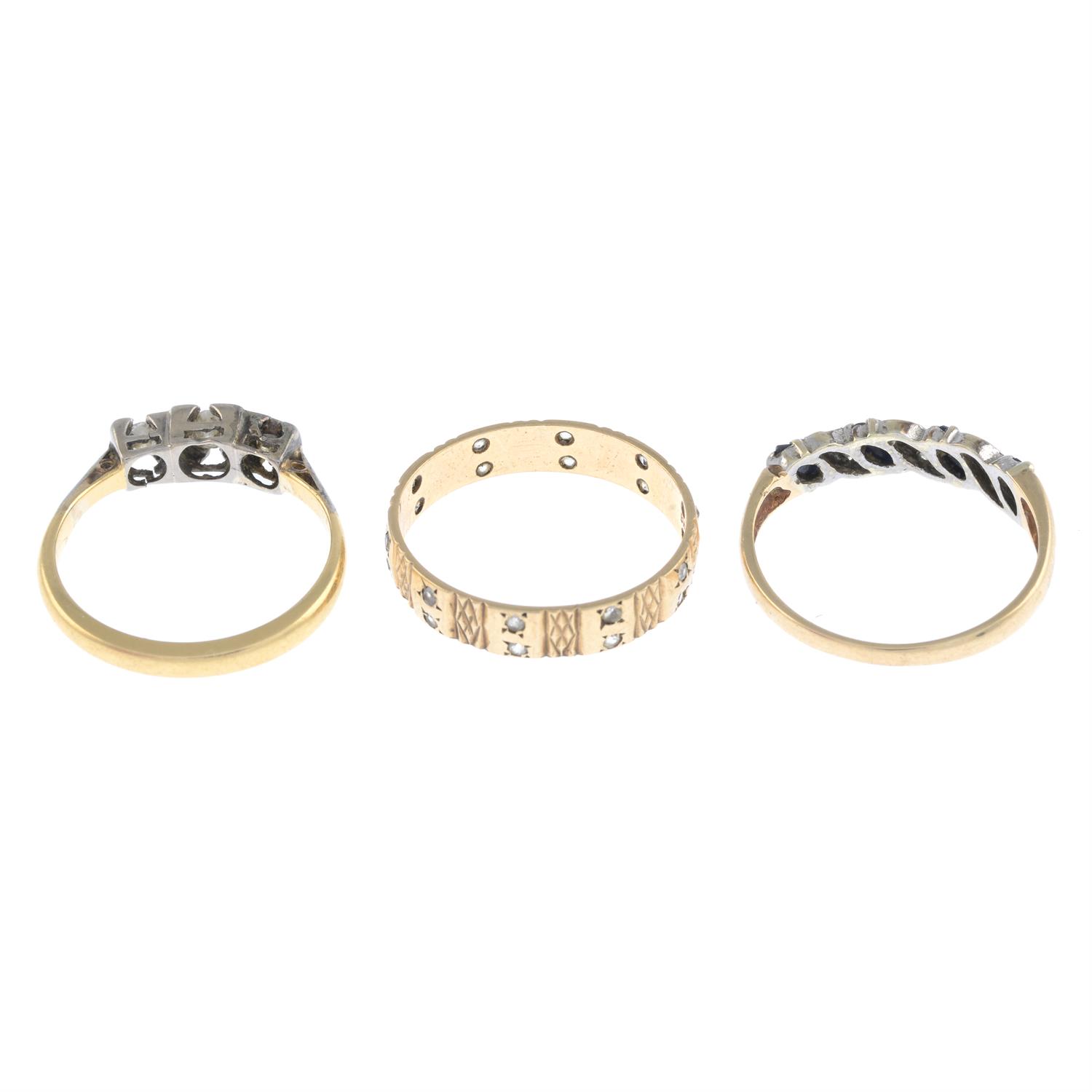 Three gem-set rings - Image 2 of 2