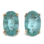 Emerald stud earrings