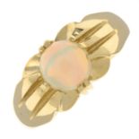 14ct gold opal single-stone ring