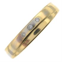 18ct gold diamond band ring