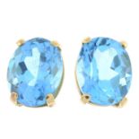 Blue topaz stud earrings