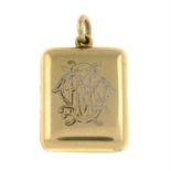 Early 20th century gold monogram locket