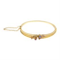 Sapphire, ruby & diamond bangle