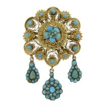 Victorian turquoise pendant